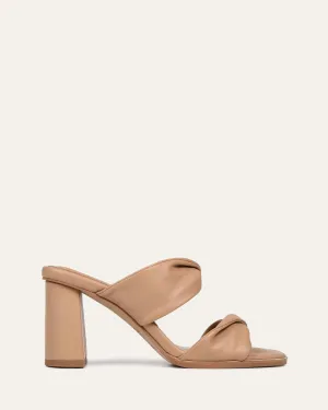 CAYLIE HIGH HEEL SANDALS BEIGE LEATHER Jo Mercer