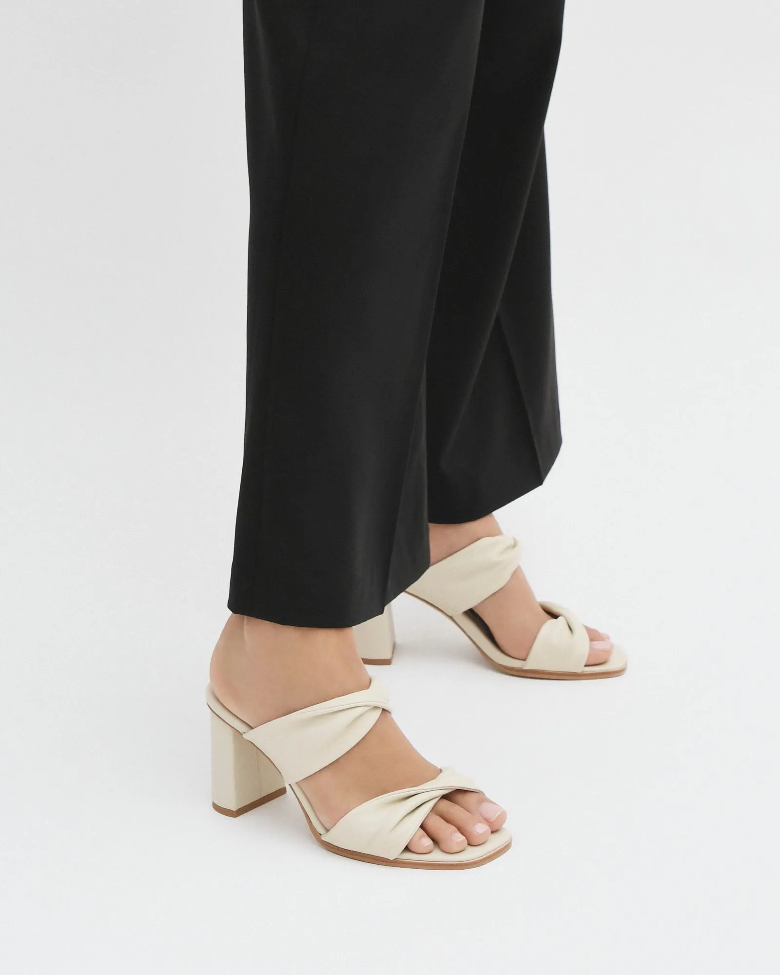 CAYLIE HIGH HEEL SANDALS BONE LEATHER Jo Mercer