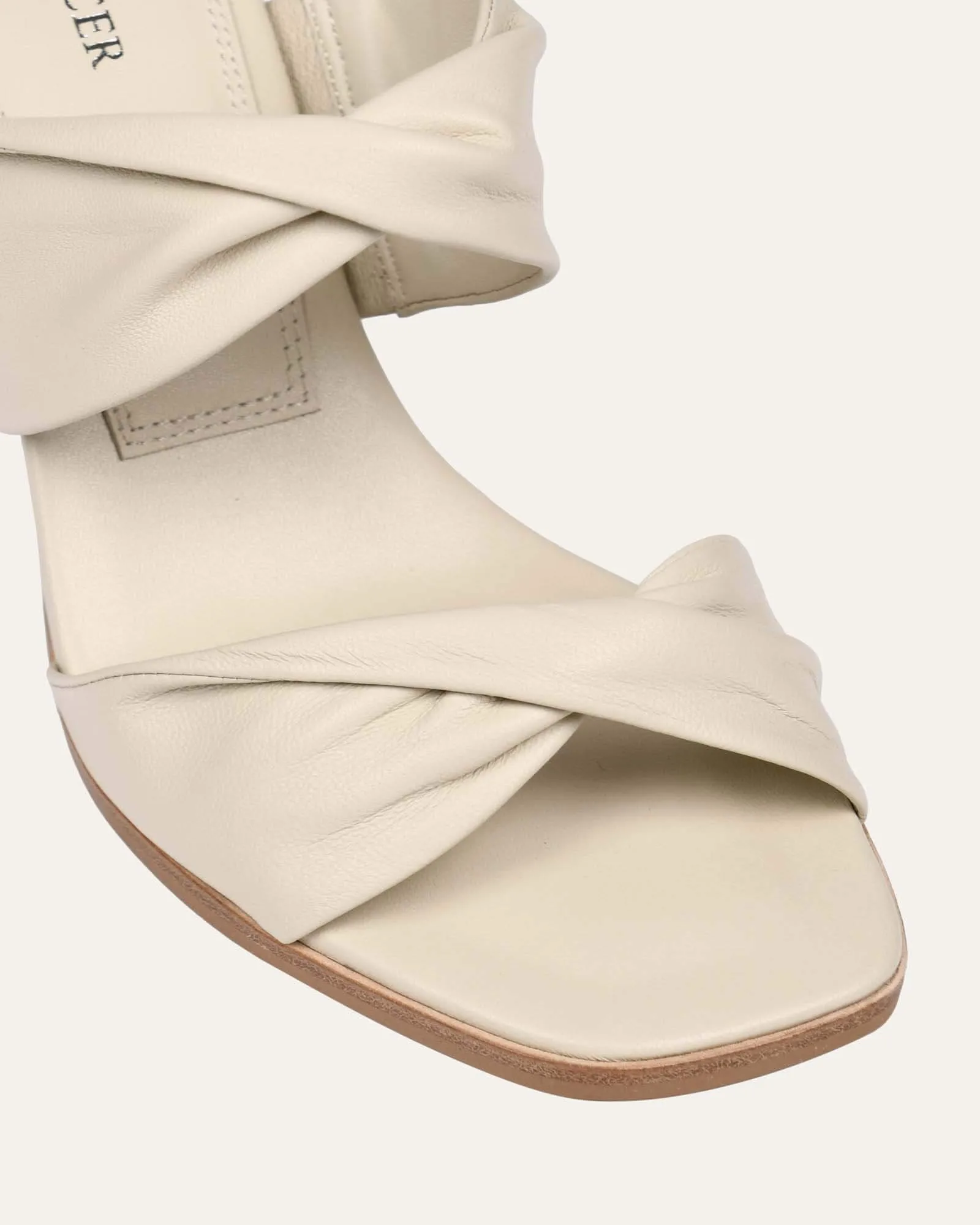 CAYLIE HIGH HEEL SANDALS BONE LEATHER Jo Mercer