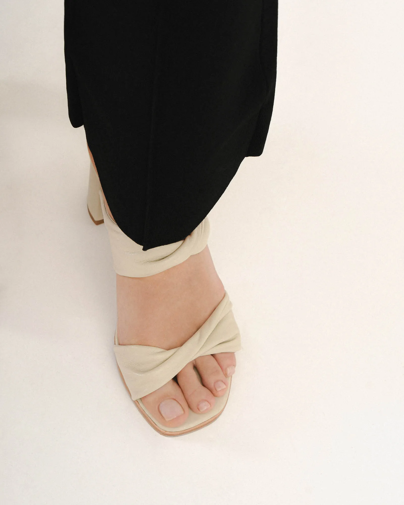 CAYLIE HIGH HEEL SANDALS BONE LEATHER Jo Mercer
