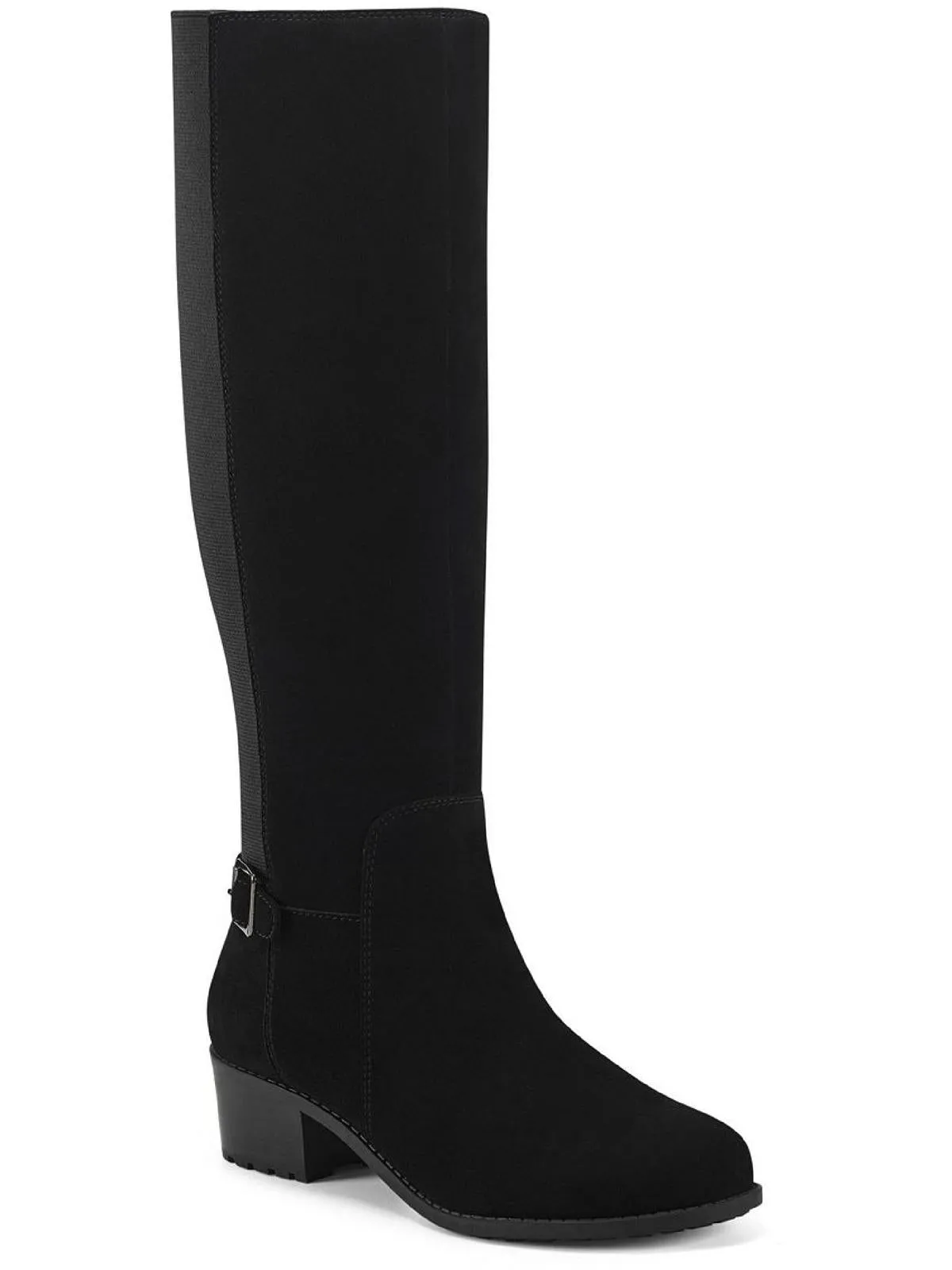 Chaza Womens Stretch Zipper Knee-High Boots