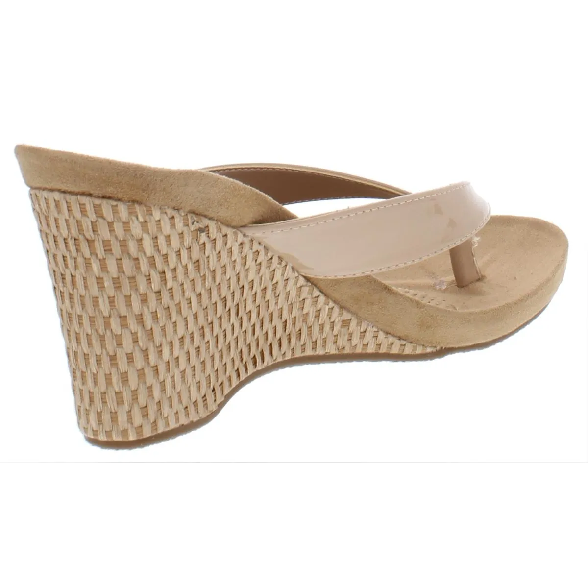 Chicklet Womens Thong Wedge Sandals