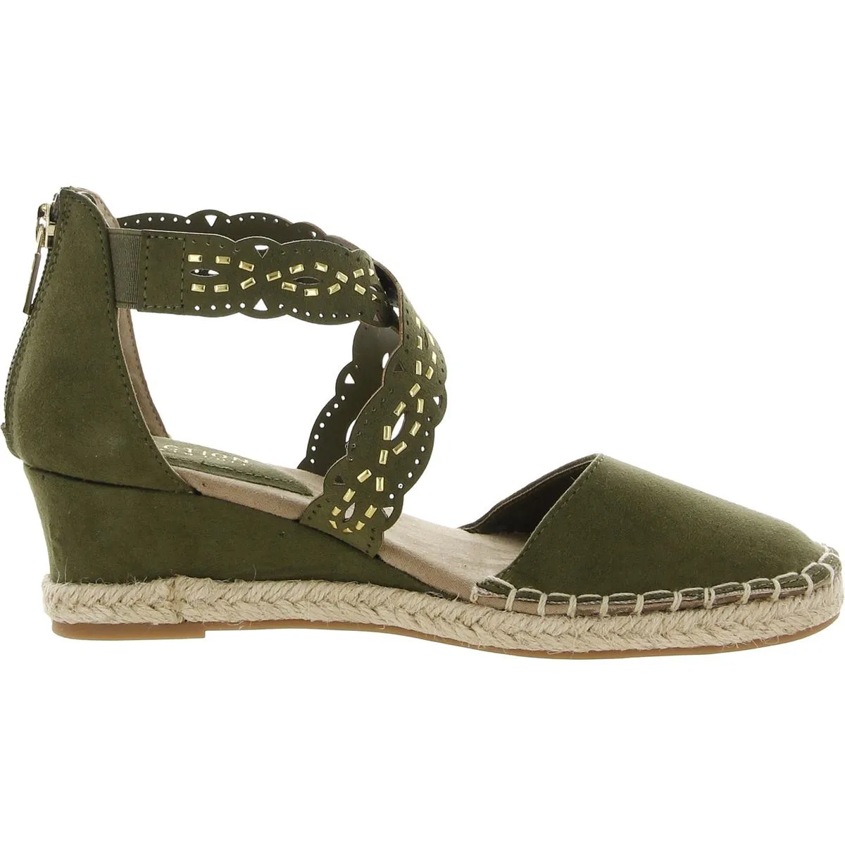 Clo X Band Womens Faux Suede Strappy Espadrilles