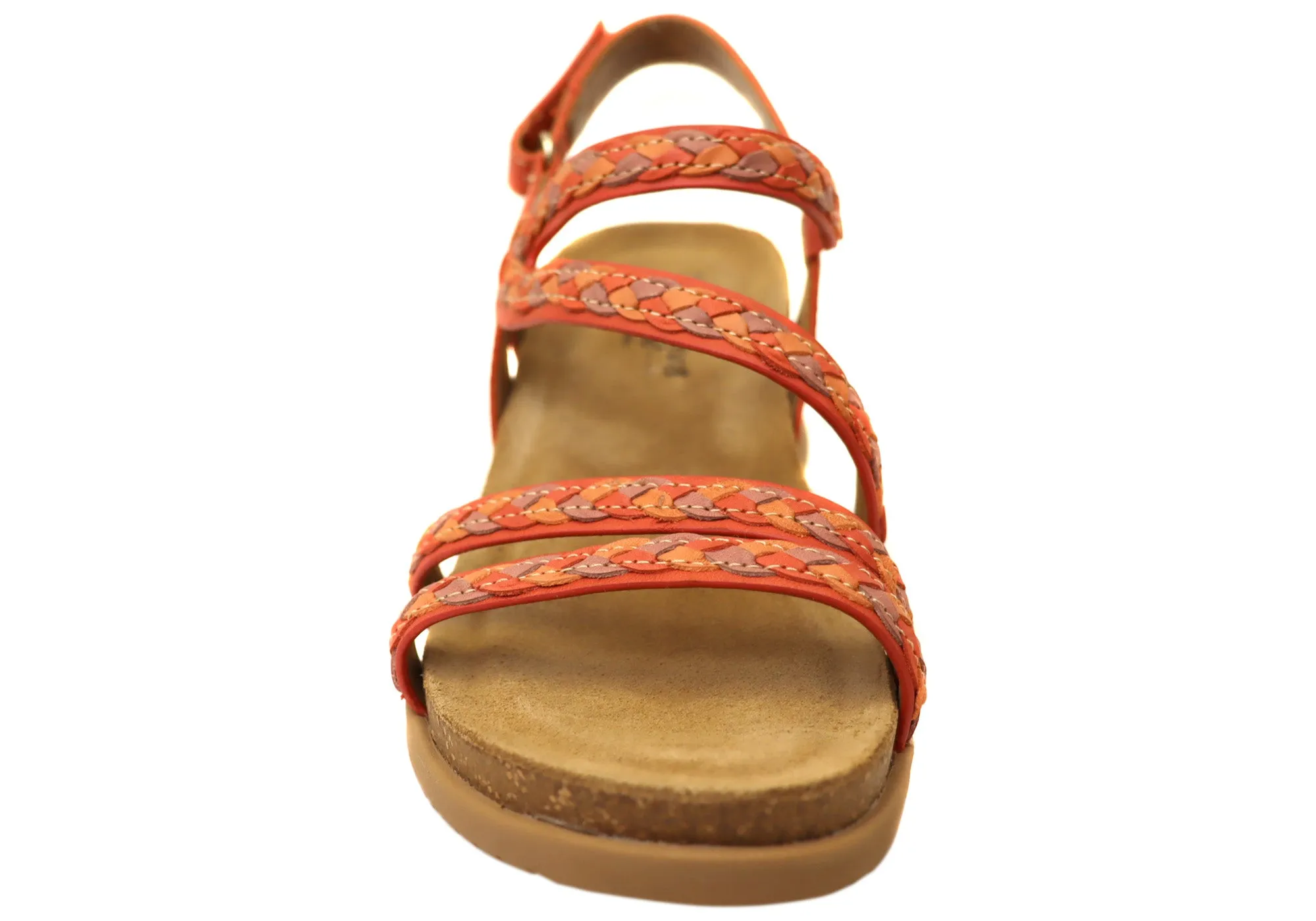 Comfortiva Silvia Womens Comfort Footbed Wide Fit Leather Sandals