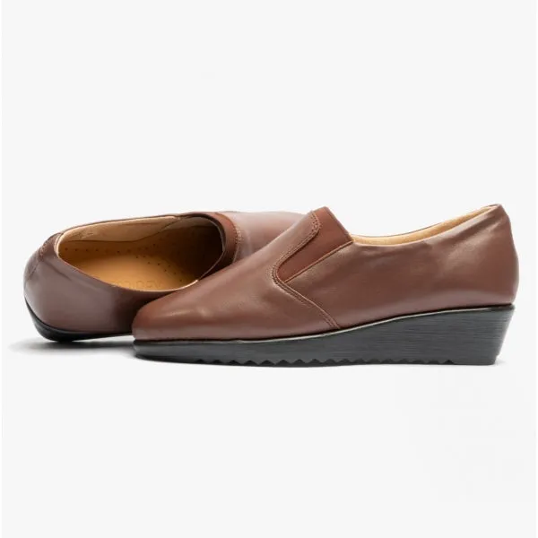 Comfortology BELINDA Womens Leather Shoes Cognac