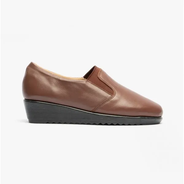 Comfortology BELINDA Womens Leather Shoes Cognac