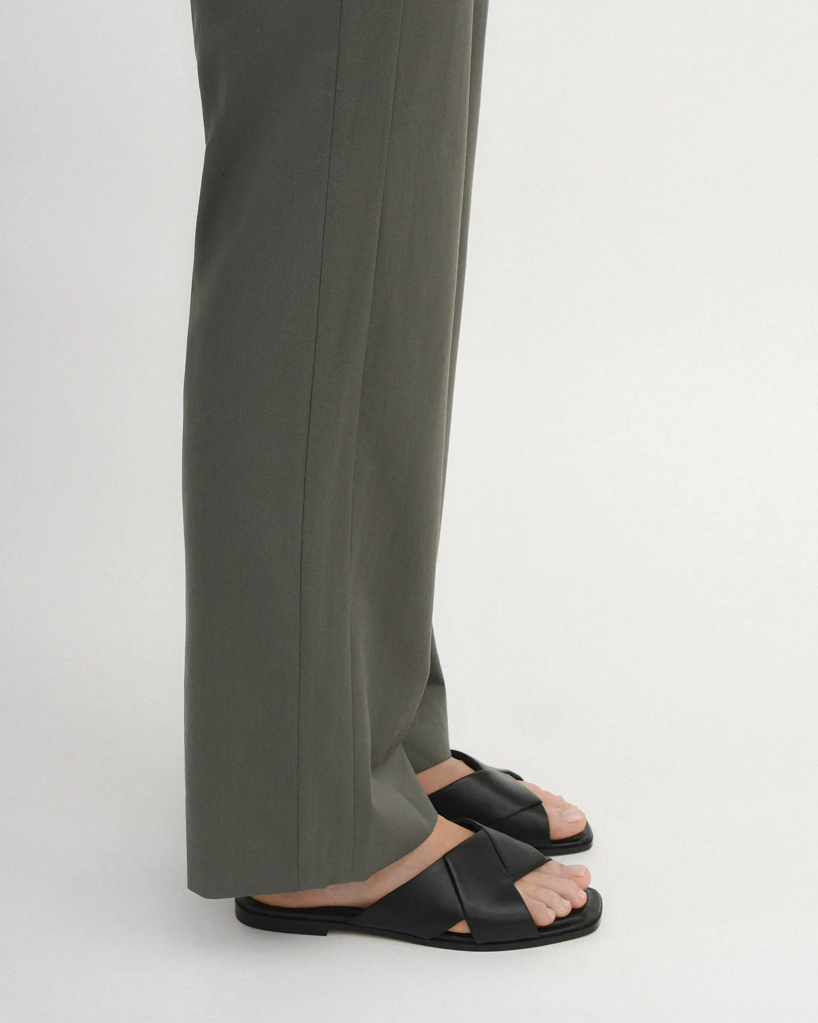 CYRA FLAT SANDALS BLACK LEATHER Jo Mercer