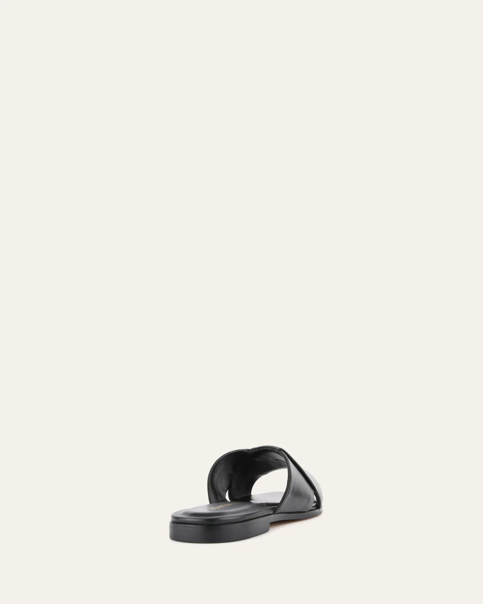 CYRA FLAT SANDALS BLACK LEATHER Jo Mercer