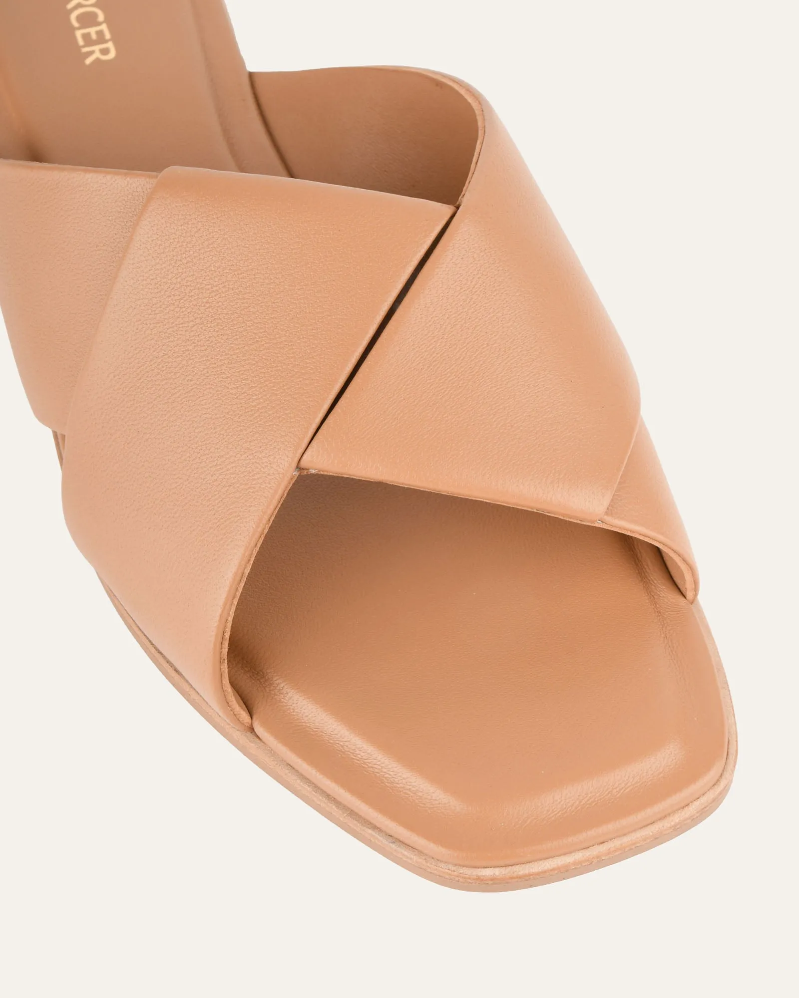 CYRA FLAT SANDALS TOFFEE LEATHER Jo Mercer