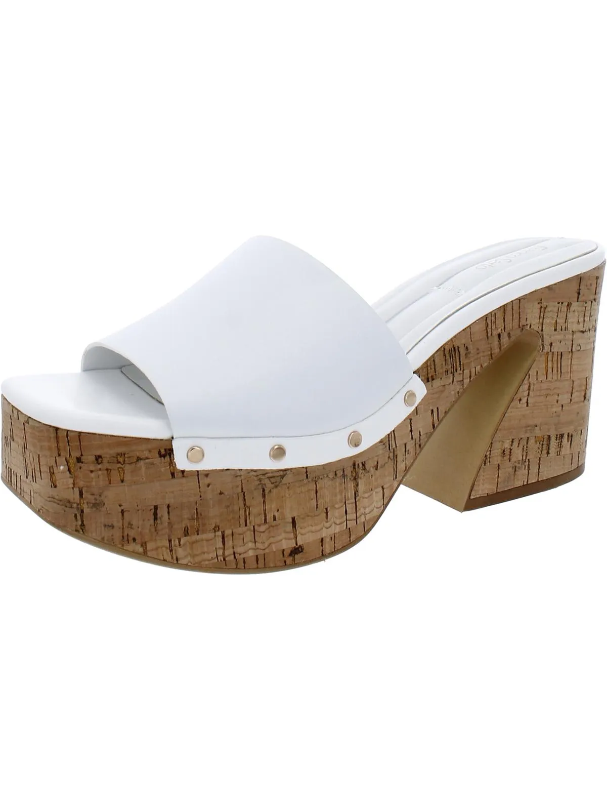Damara Womens Leather Slip On Platform Sandals
