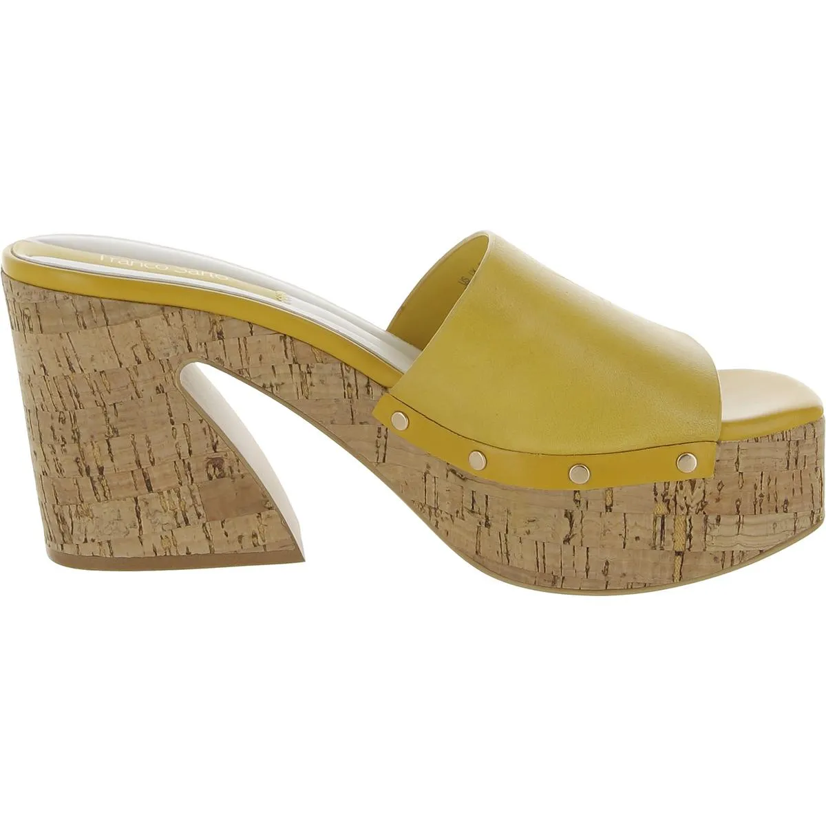 Damara Womens Leather Slip On Platform Sandals