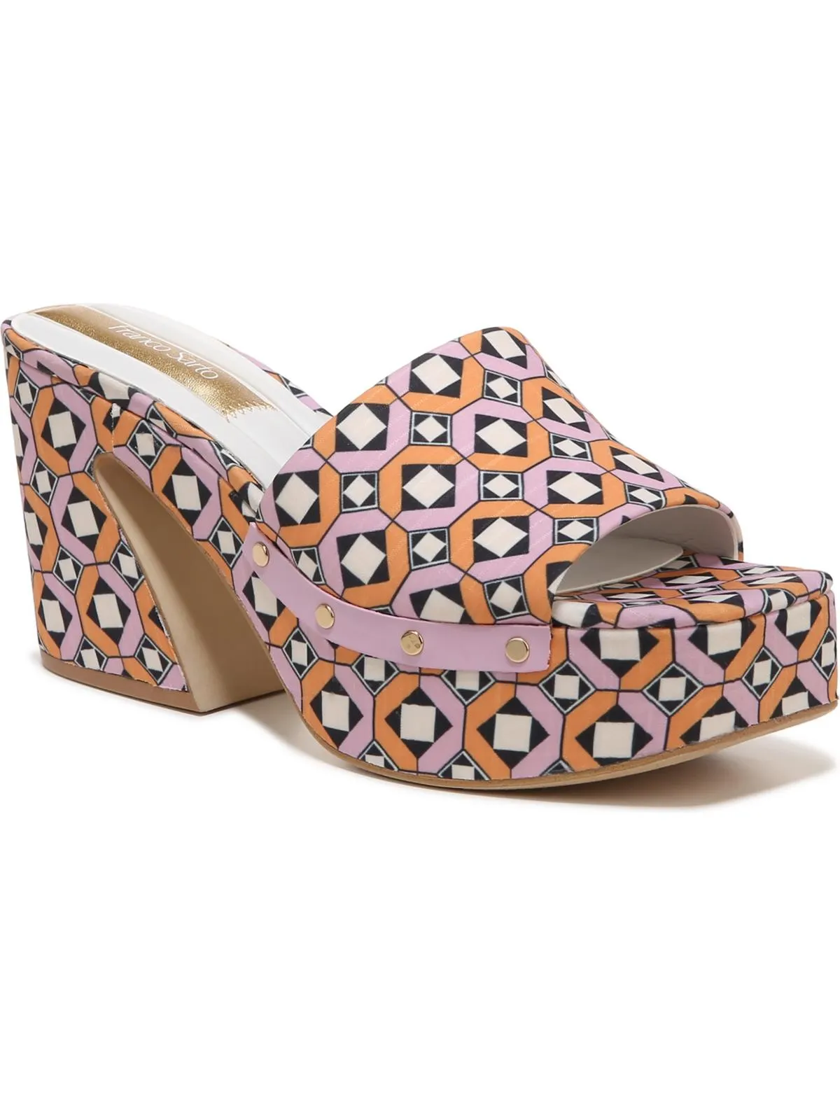 Damara Womens Leather Slip On Platform Sandals