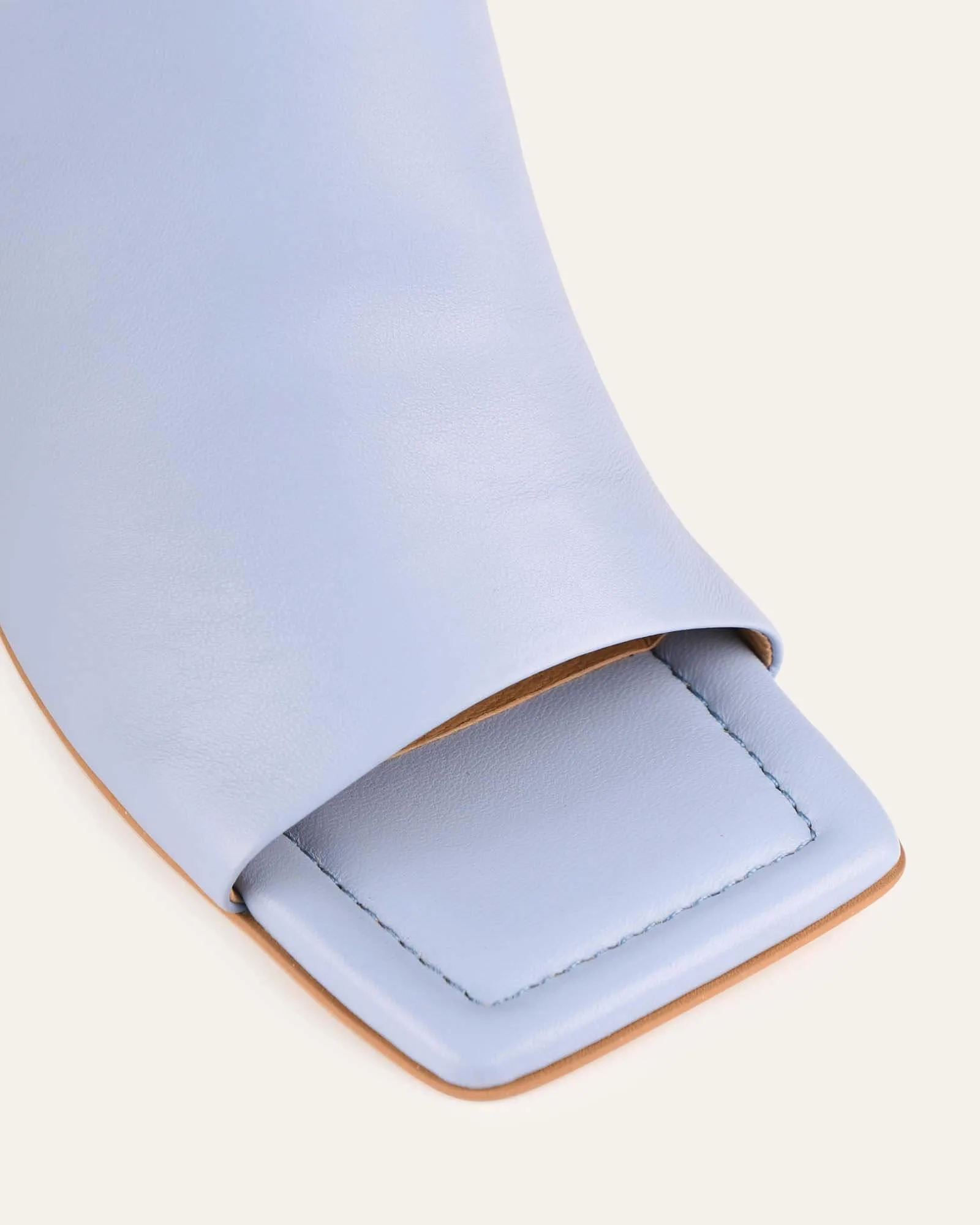 DANIELLE HIGH HEEL SANDALS ICE BLUE LEATHER Jo Mercer