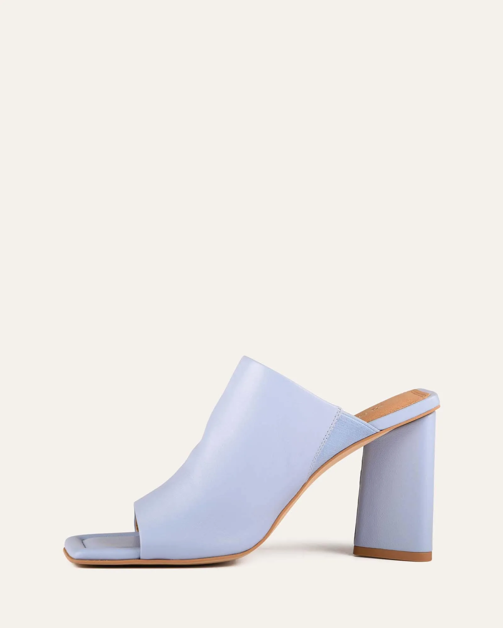 DANIELLE HIGH HEEL SANDALS ICE BLUE LEATHER Jo Mercer