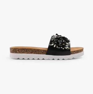 Dr Keller GLITZY Womens Slides Black