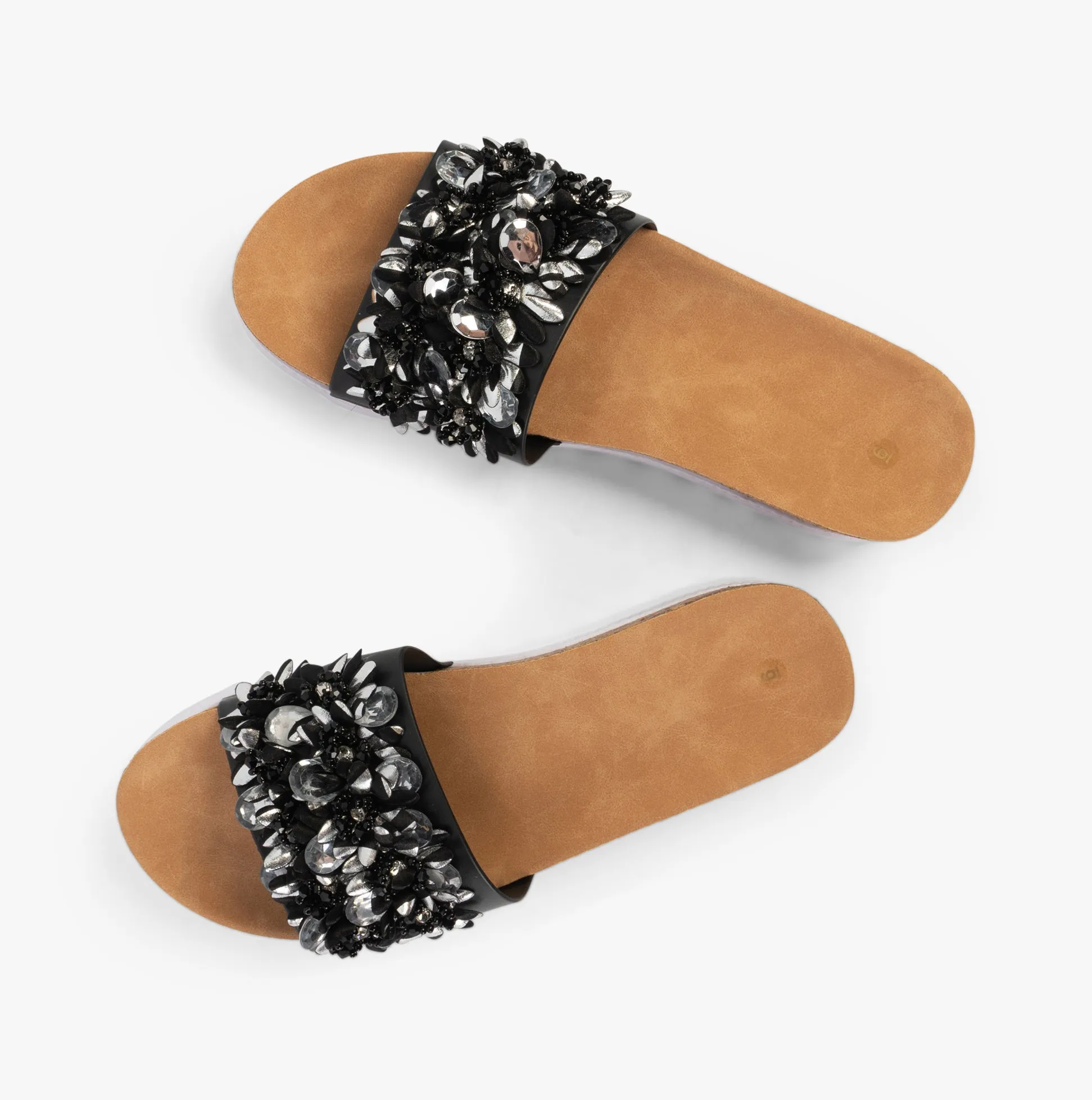 Dr Keller GLITZY Womens Slides Black