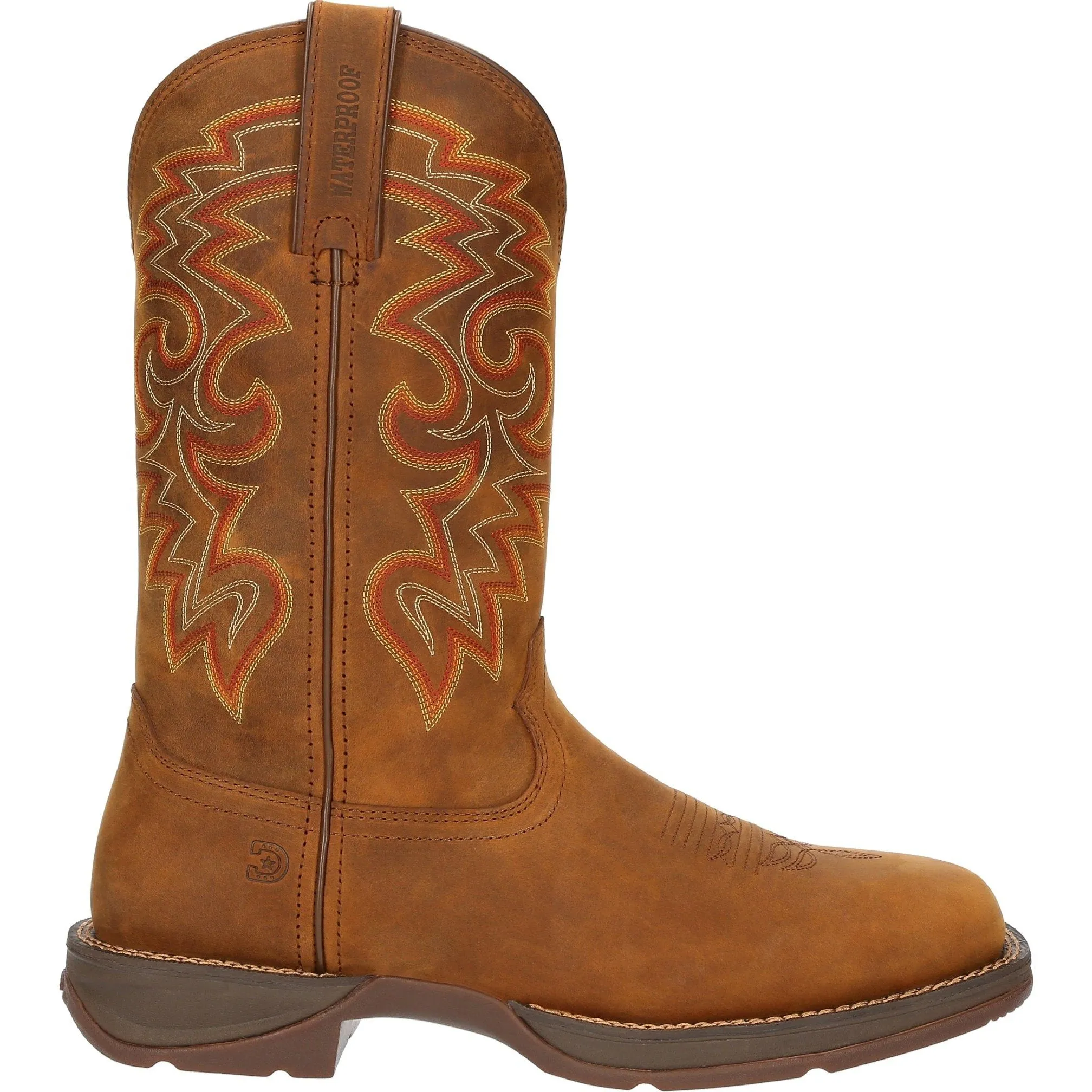 Durango Men's Rebel 12" Square Toe Waterproof Western Boot - Russet - DDB0361