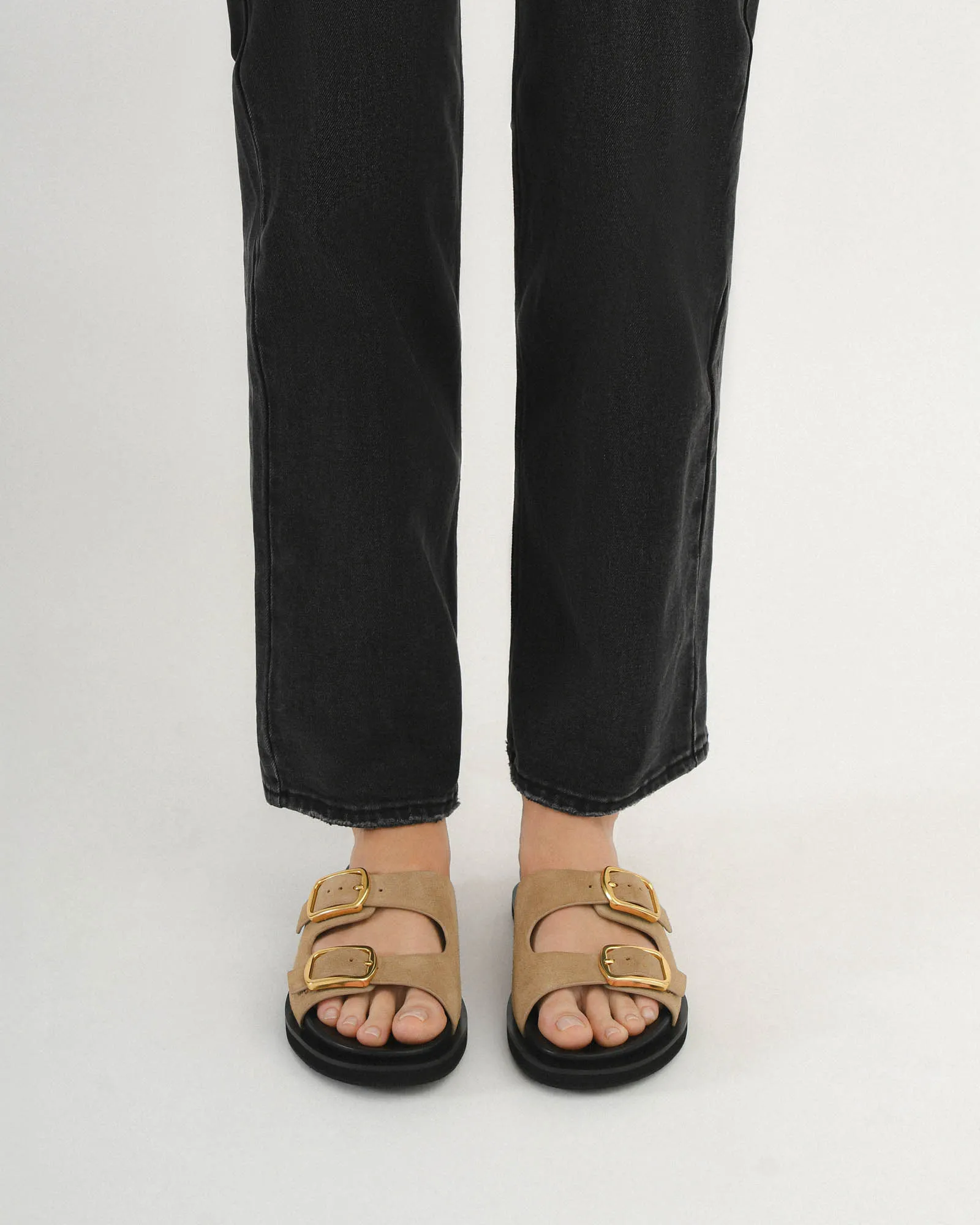 EGON FLAT SANDALS MARSH SUEDE Jo Mercer