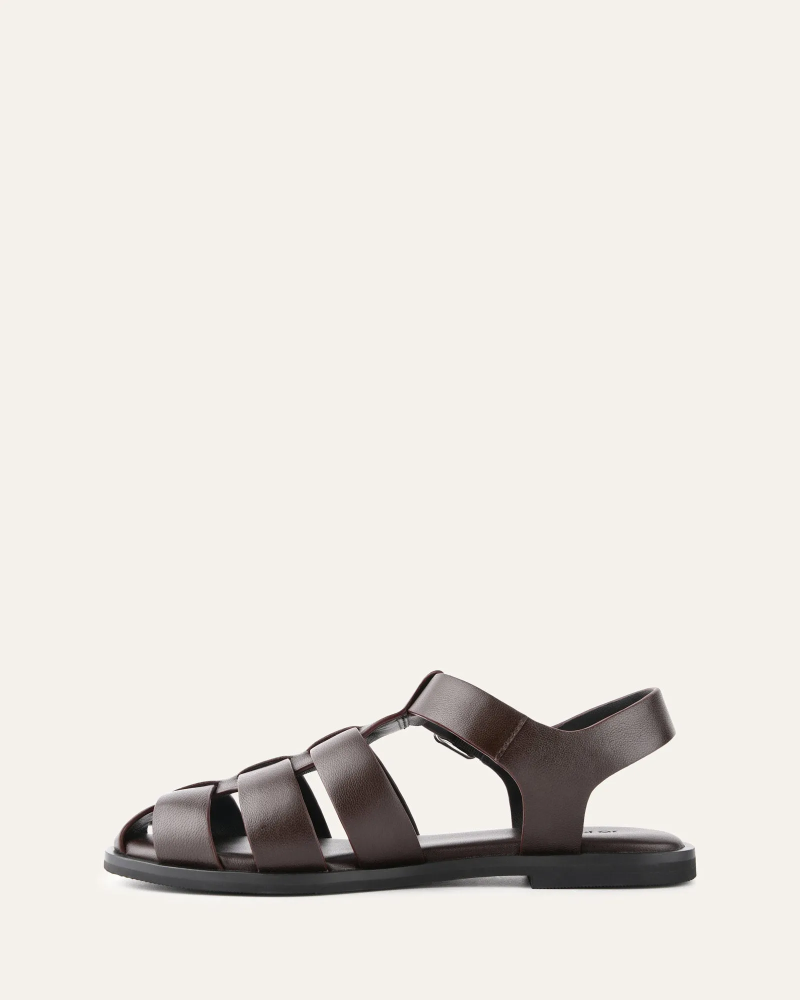 FINN FLAT SANDALS CHOCOLATE LEATHER Jo Mercer
