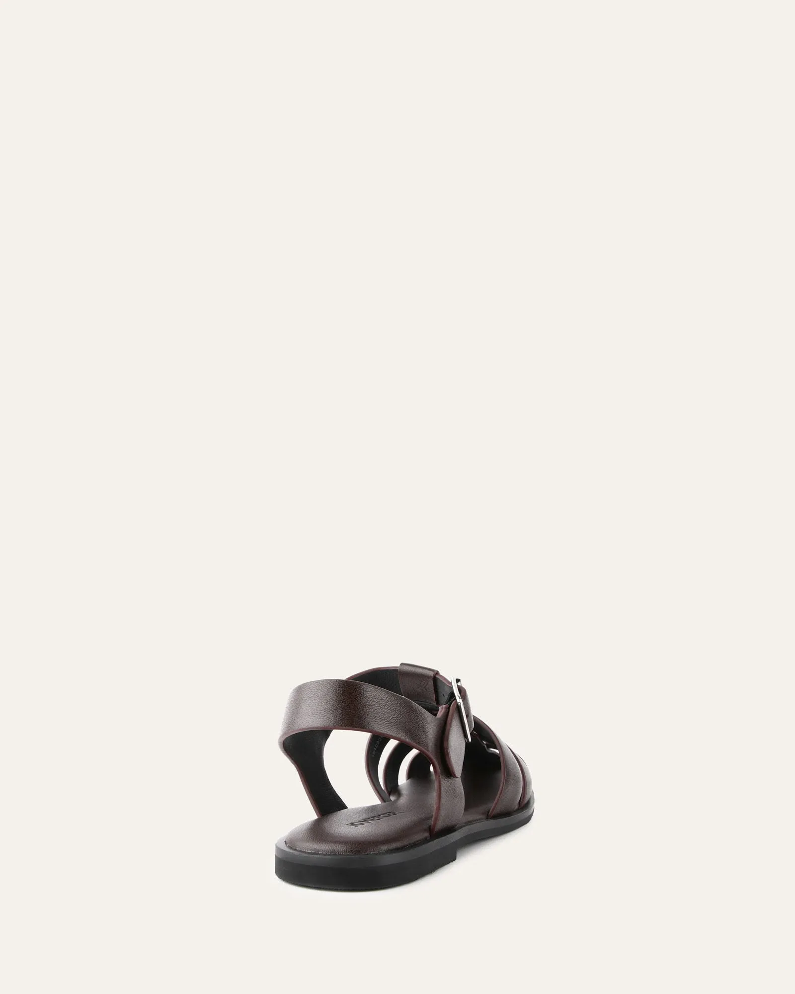 FINN FLAT SANDALS CHOCOLATE LEATHER Jo Mercer
