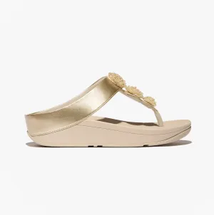 FINO BEADIE-BUTTON Womens Toe Post Sandals Platino