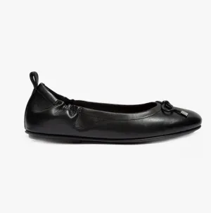 FitFlop ALLEGRO Womens Leather Ballerina Shoes All Black