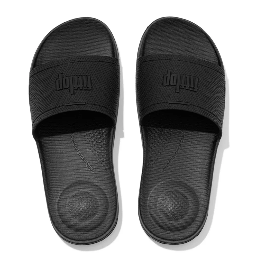FitFlop iQushion All Black Mens Slides