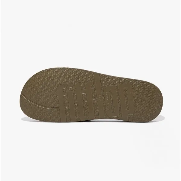 FitFlop iQUSHION Mens Pool Sliders Mossy