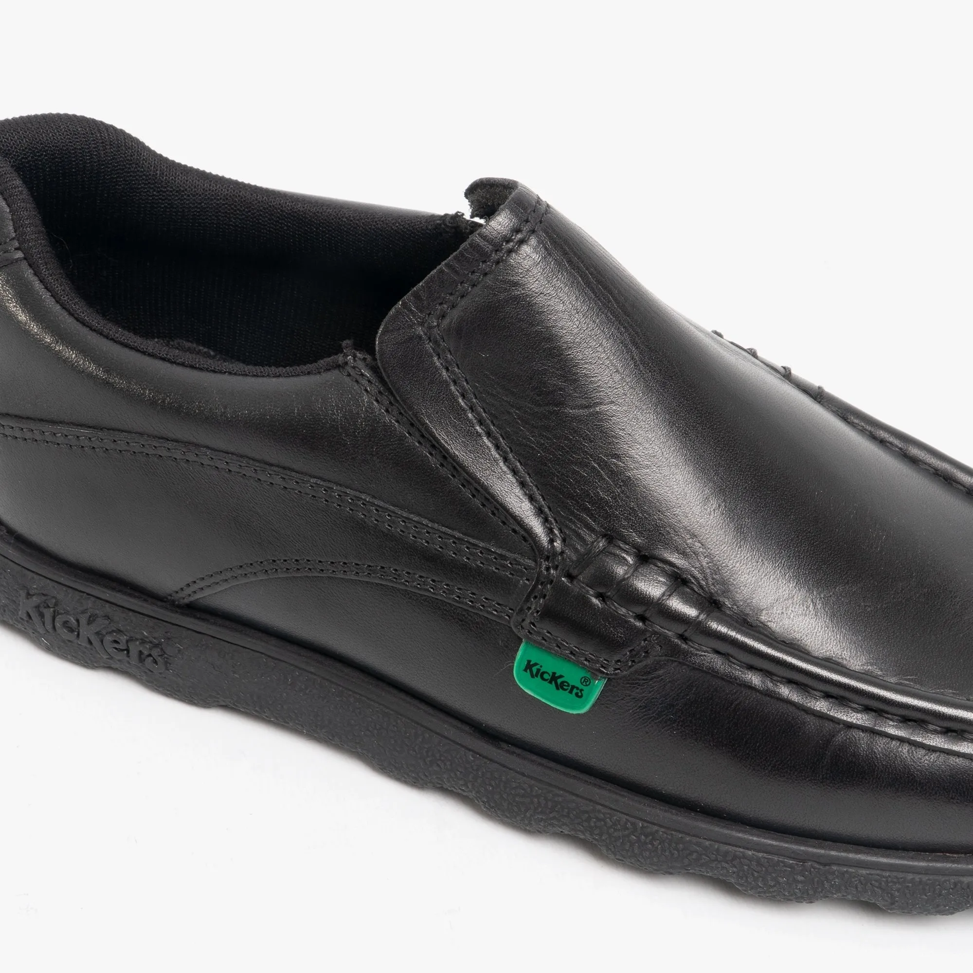 FRAGMA SLIP Leather Shoes Black