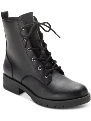 Frankiee Womens Lace-up Zipper Ankle Boots