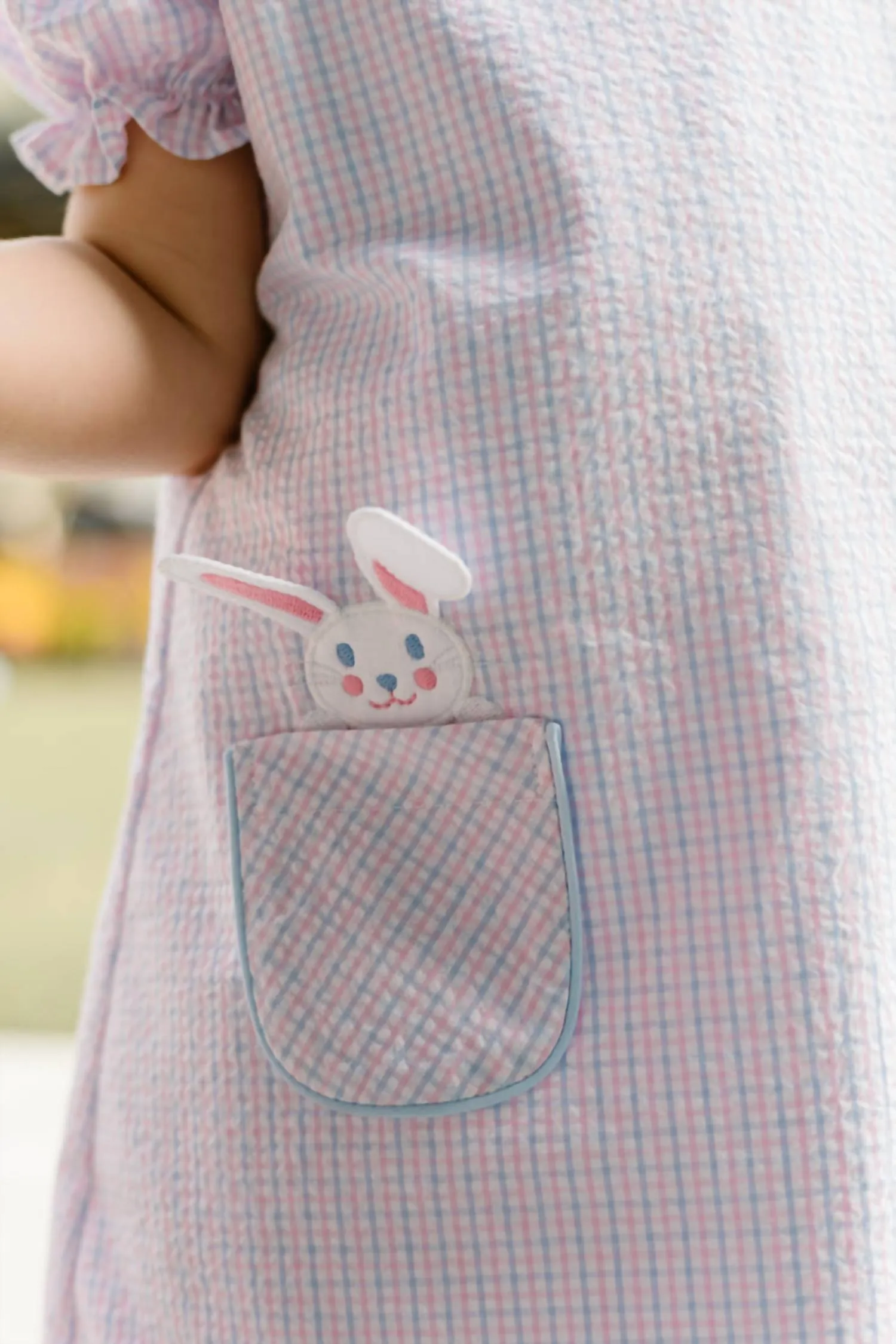 Girl's Bunny Amelie Dress In Cherry Berry Stripe