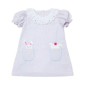 Girl's Bunny Amelie Dress In Cherry Berry Stripe