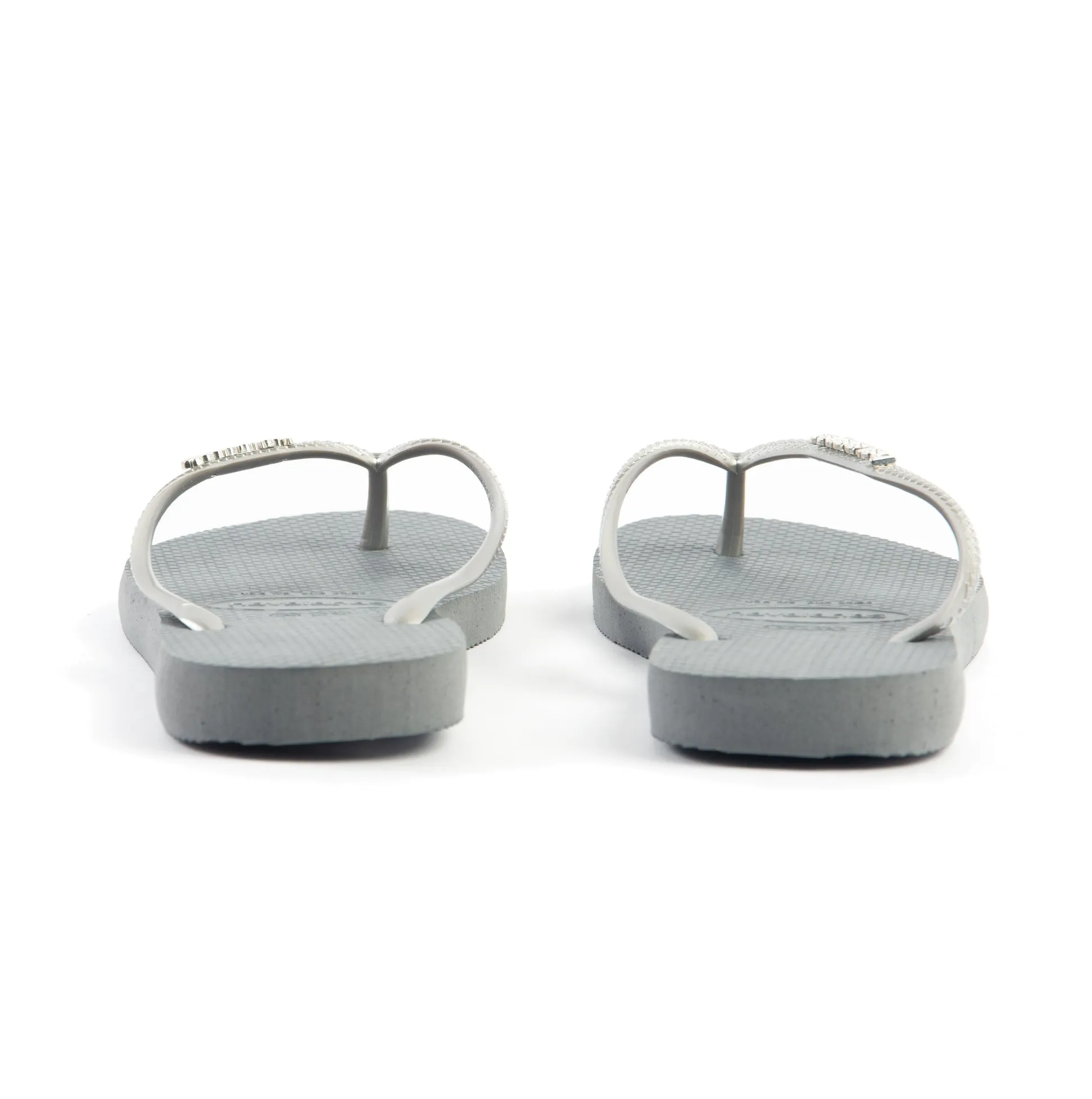Havaianas SLIM LOGO METALLIC Womens Flip-Flop Sandals Steel Grey