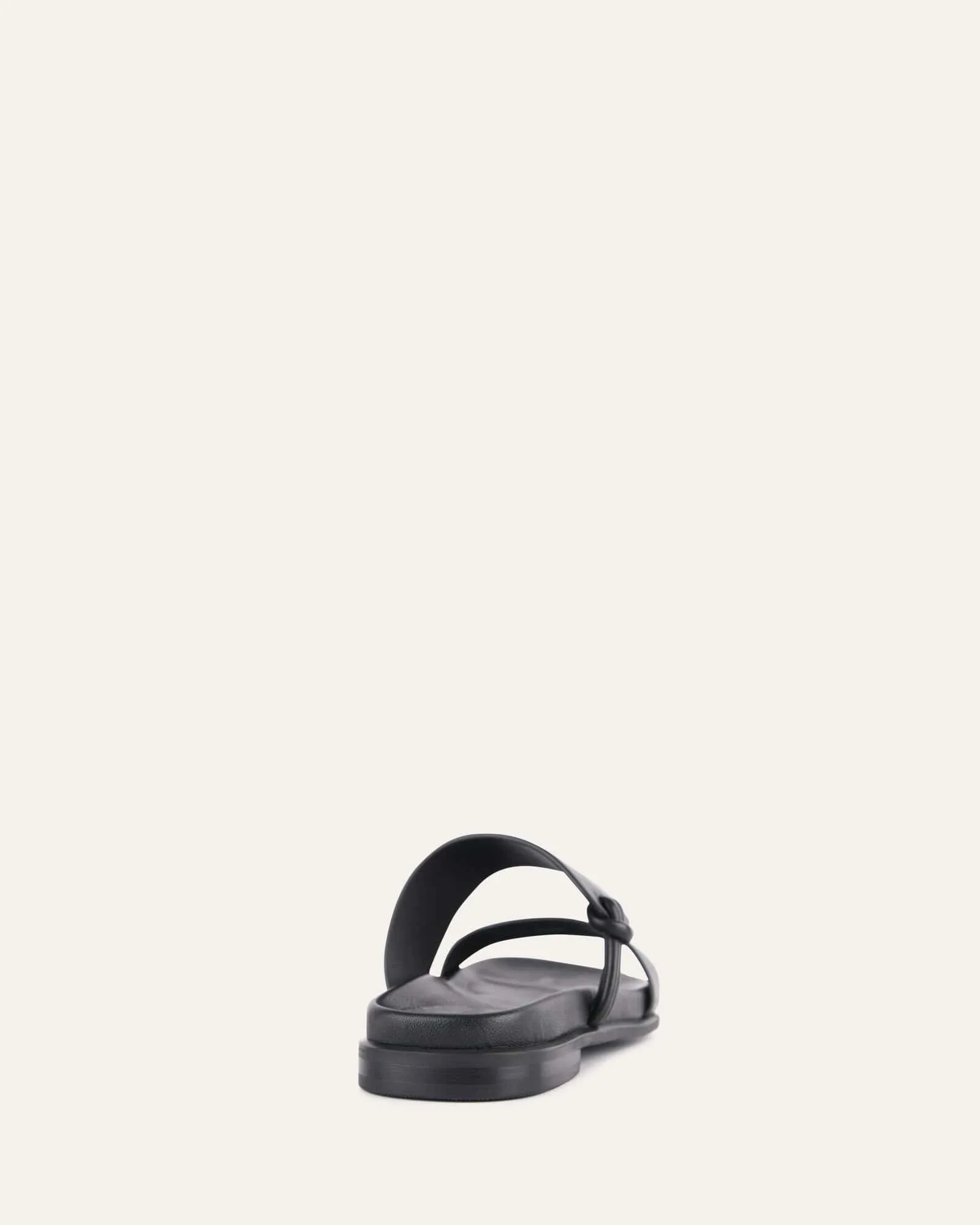 HAYES FLAT SANDALS BLACK LEATHER Jo Mercer