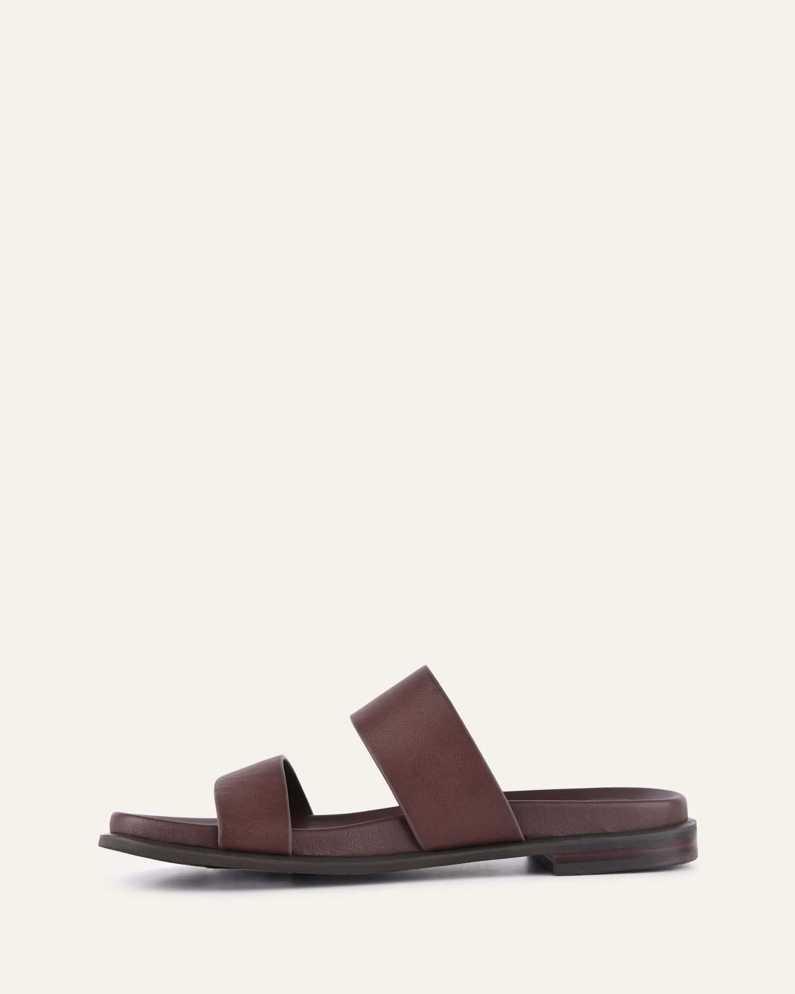 HAYES FLAT SANDALS BROWN LEATHER Jo Mercer