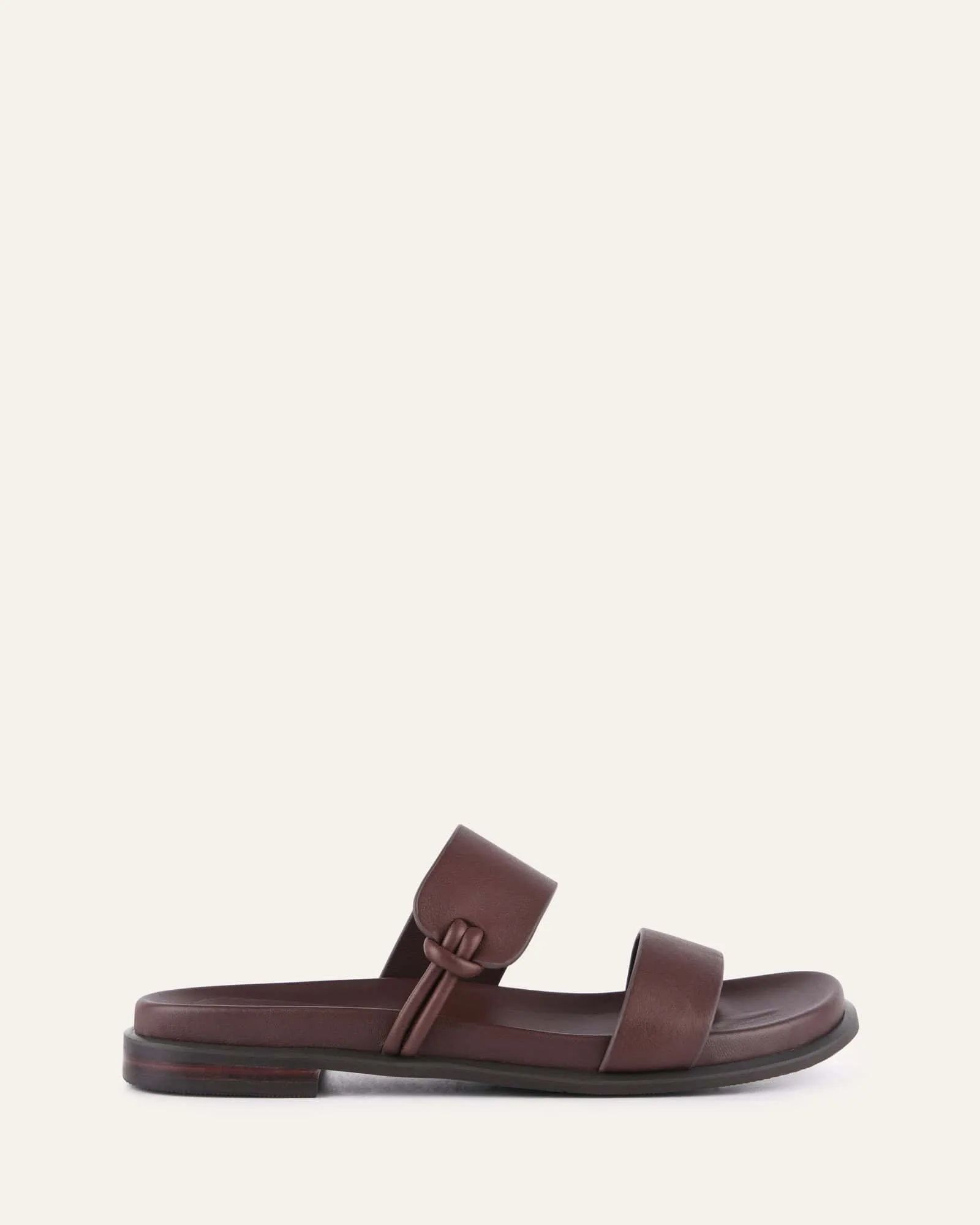 HAYES FLAT SANDALS BROWN LEATHER Jo Mercer