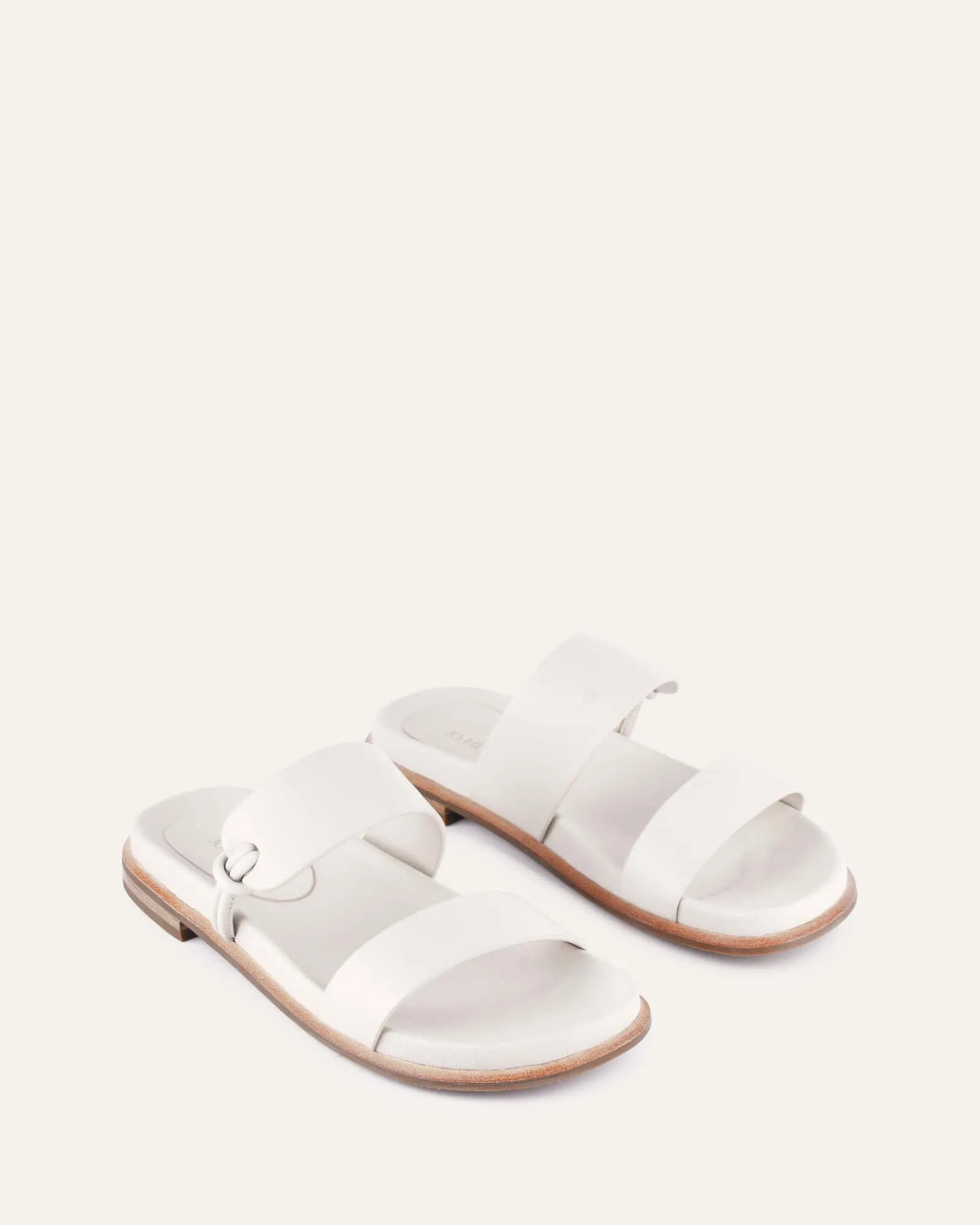 HAYES FLAT SANDALS OFF WHITE LEATHER Jo Mercer