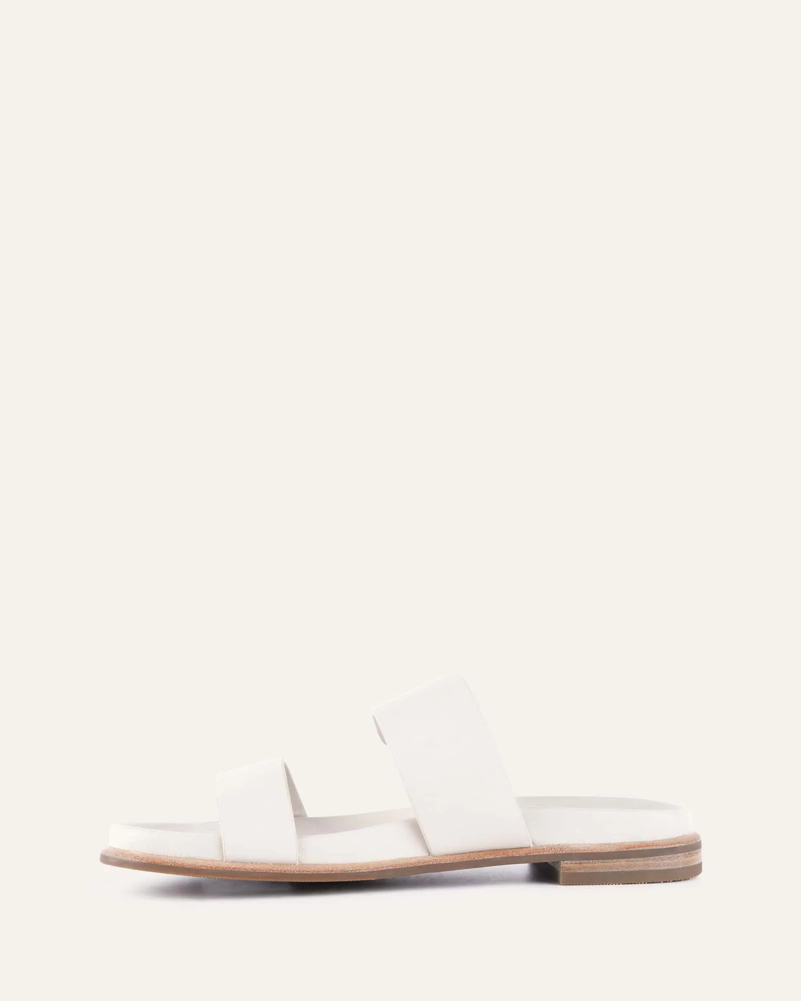 HAYES FLAT SANDALS OFF WHITE LEATHER Jo Mercer