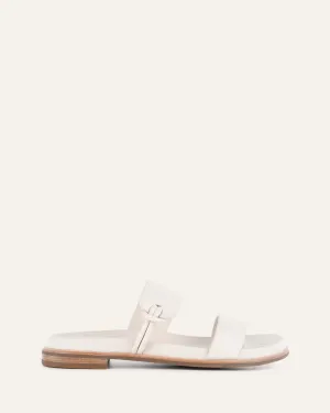HAYES FLAT SANDALS OFF WHITE LEATHER Jo Mercer