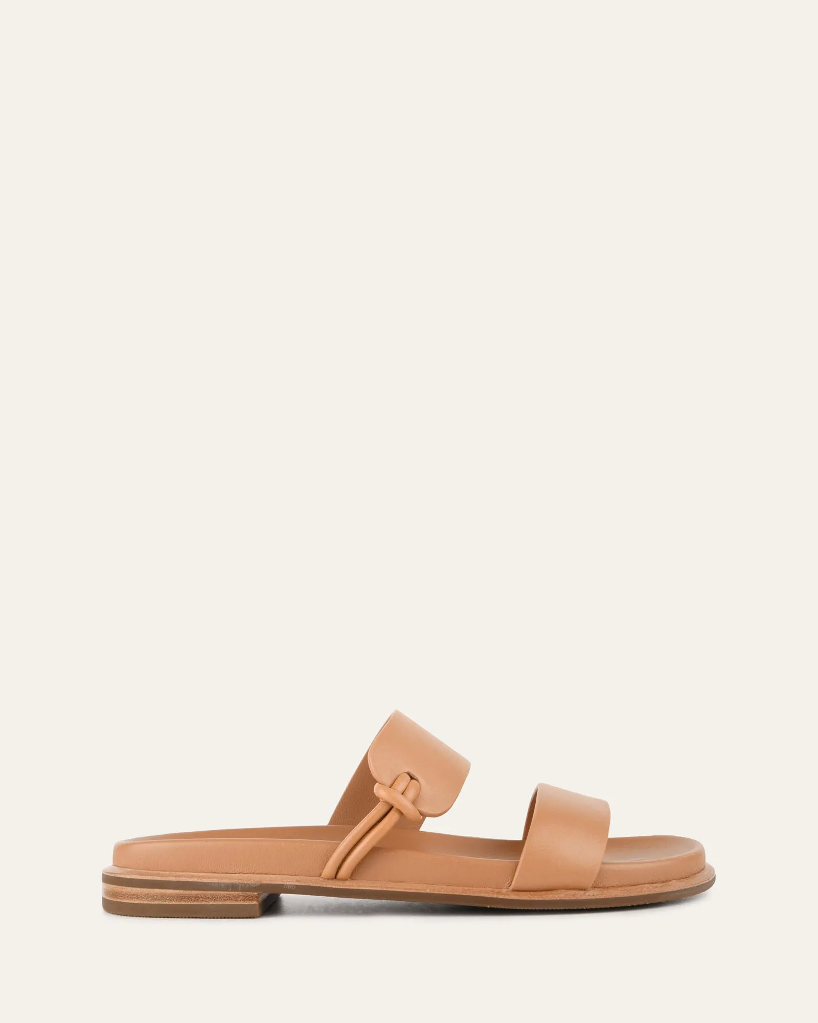 HAYES FLAT SANDALS TOFFEE LEATHER Jo Mercer
