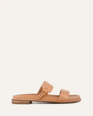 HAYES FLAT SANDALS TOFFEE LEATHER Jo Mercer