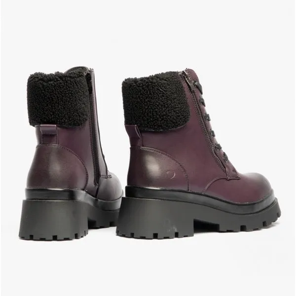Heavenly Feet AVANTE Womens Lace Ankle Boots Purple
