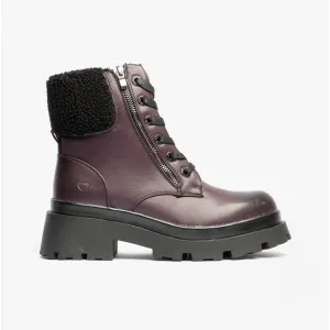 Heavenly Feet AVANTE Womens Lace Ankle Boots Purple