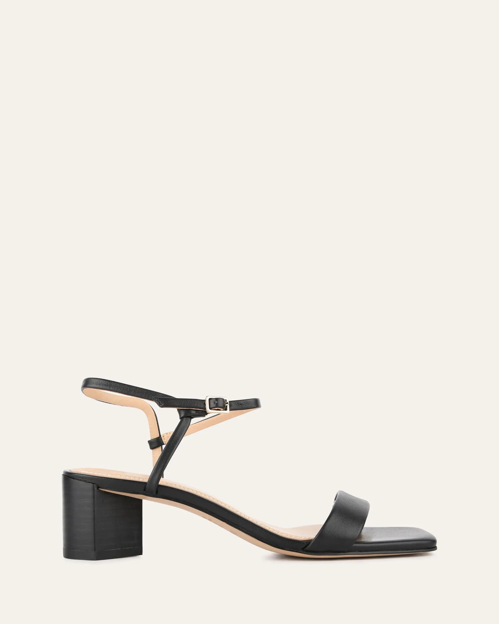 HELEN MID SANDALS BLACK LEATHER Jo Mercer