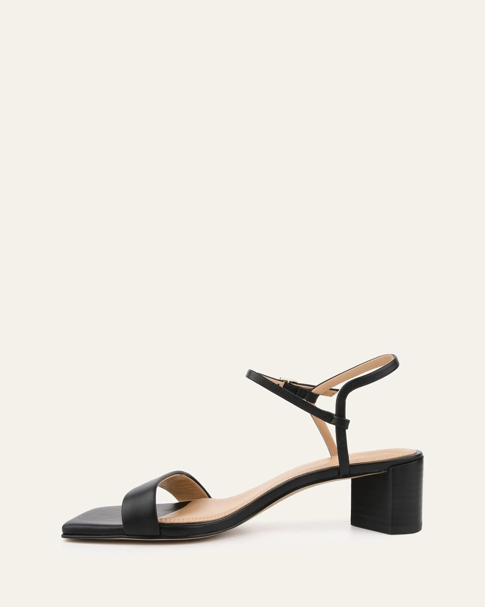 HELEN MID SANDALS BLACK LEATHER Jo Mercer