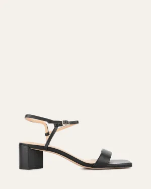 HELEN MID SANDALS BLACK LEATHER Jo Mercer