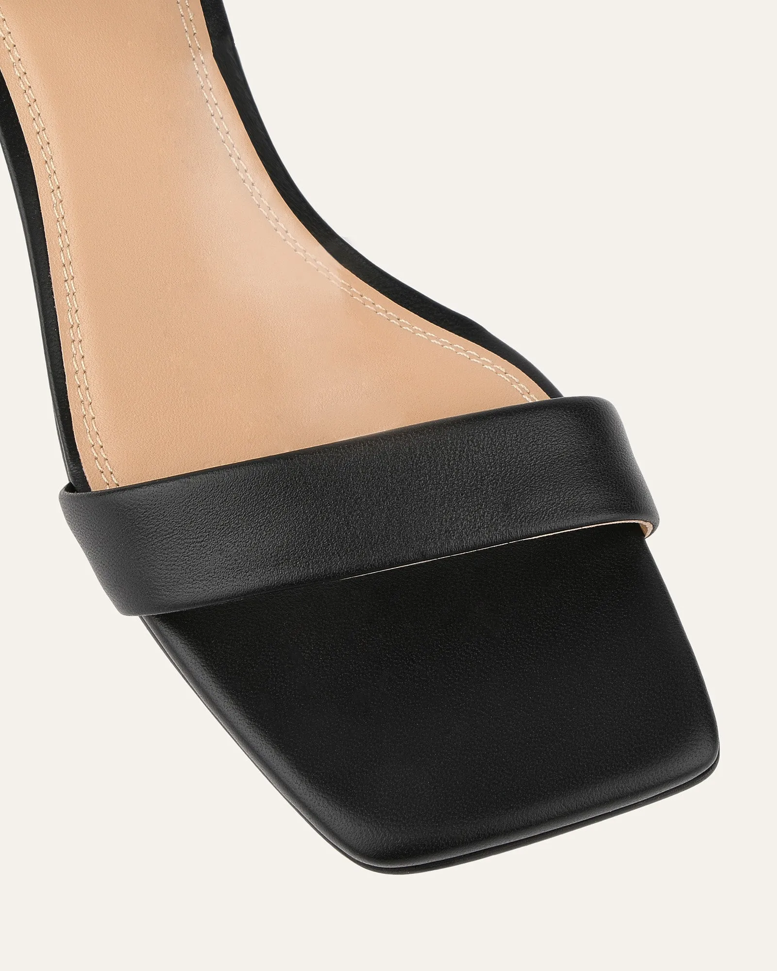 HELEN MID SANDALS BLACK LEATHER Jo Mercer