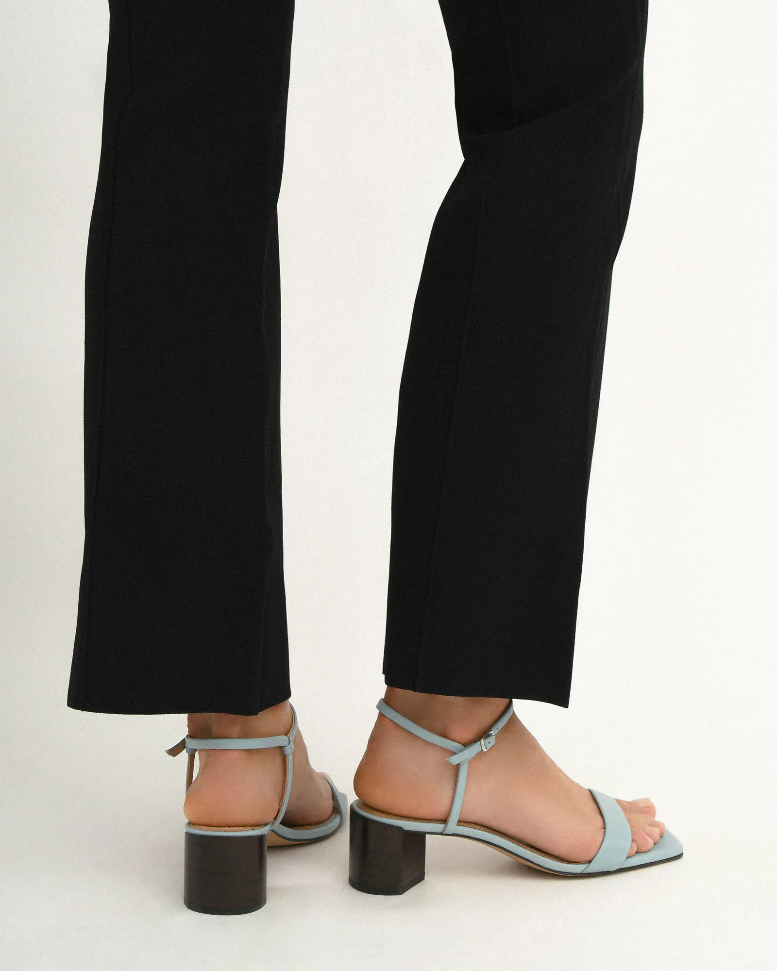 HELEN MID SANDALS DUSTY BLUE LEATHER Jo Mercer