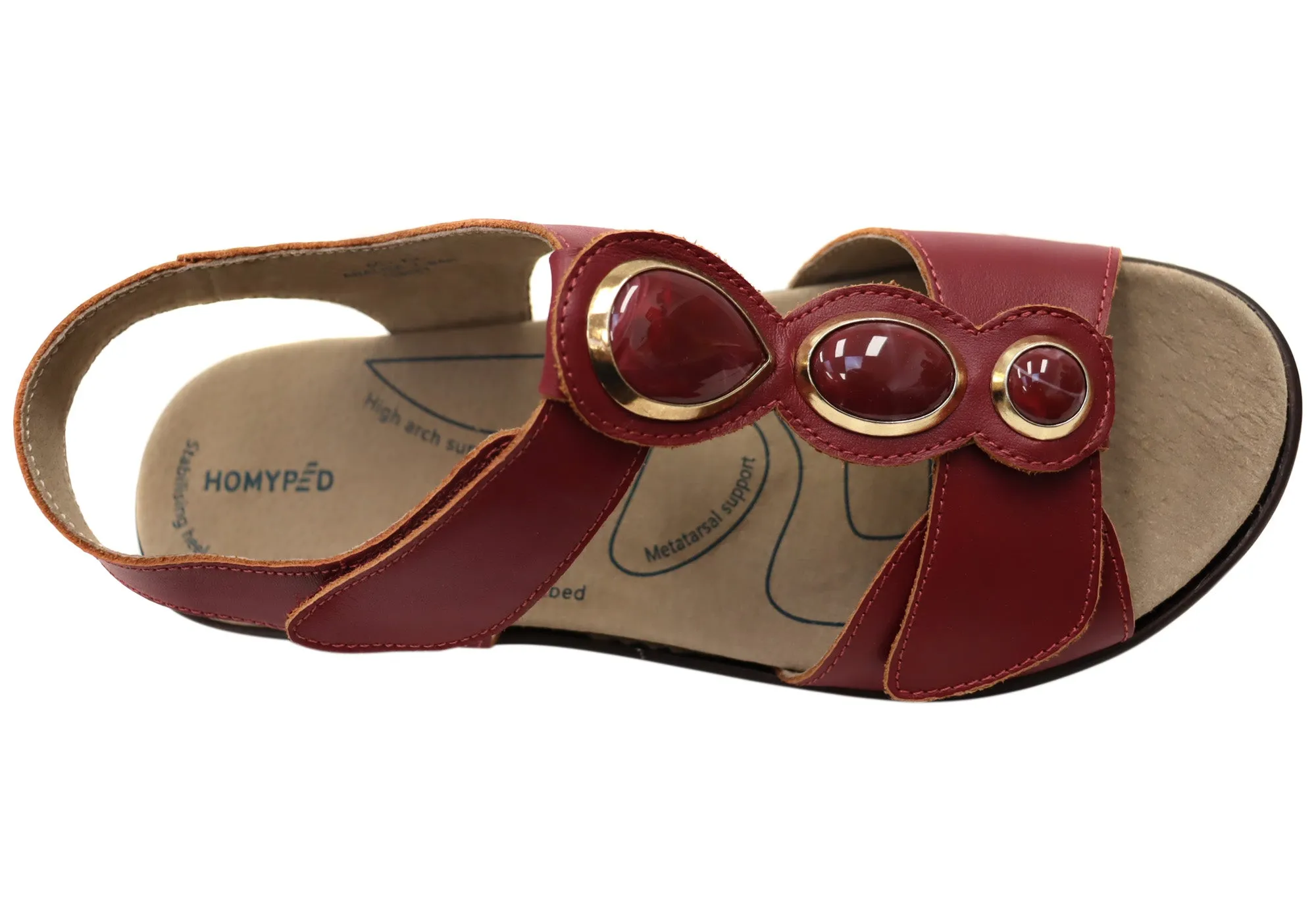 Homyped Womens Analise T Bar Comfortable Leather Sandals
