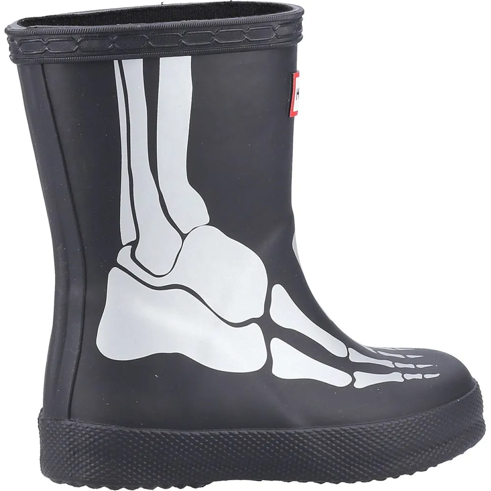 Hunter Little Kids Original First Classic Metallic Skeleton Boot